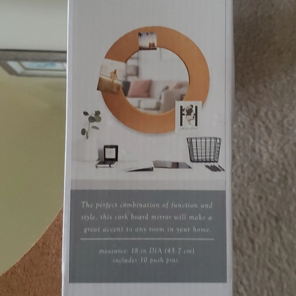 Decorative Pinboard Mirror